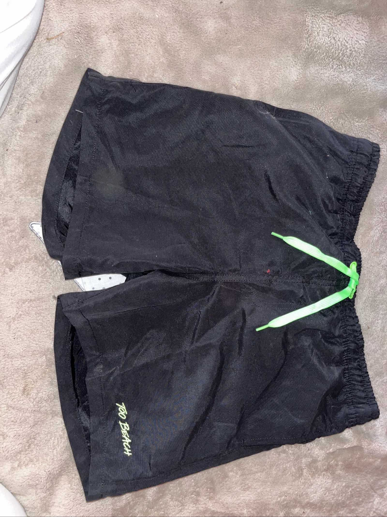 Maillot de bain garçon 12 ans noir et vert neuf